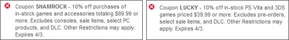 Gamestop Coupons March 2012
