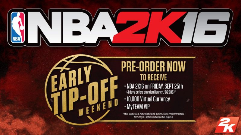 NBA 2K16 Pre Order Bonus