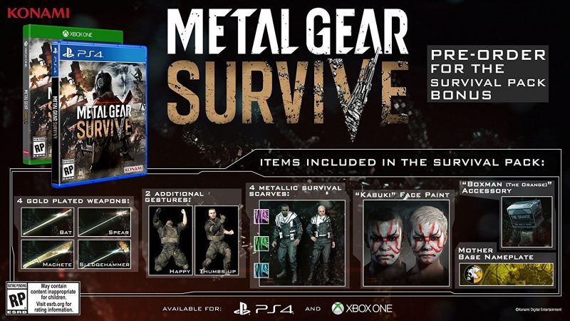 Metal Gear Survive Survival Pack