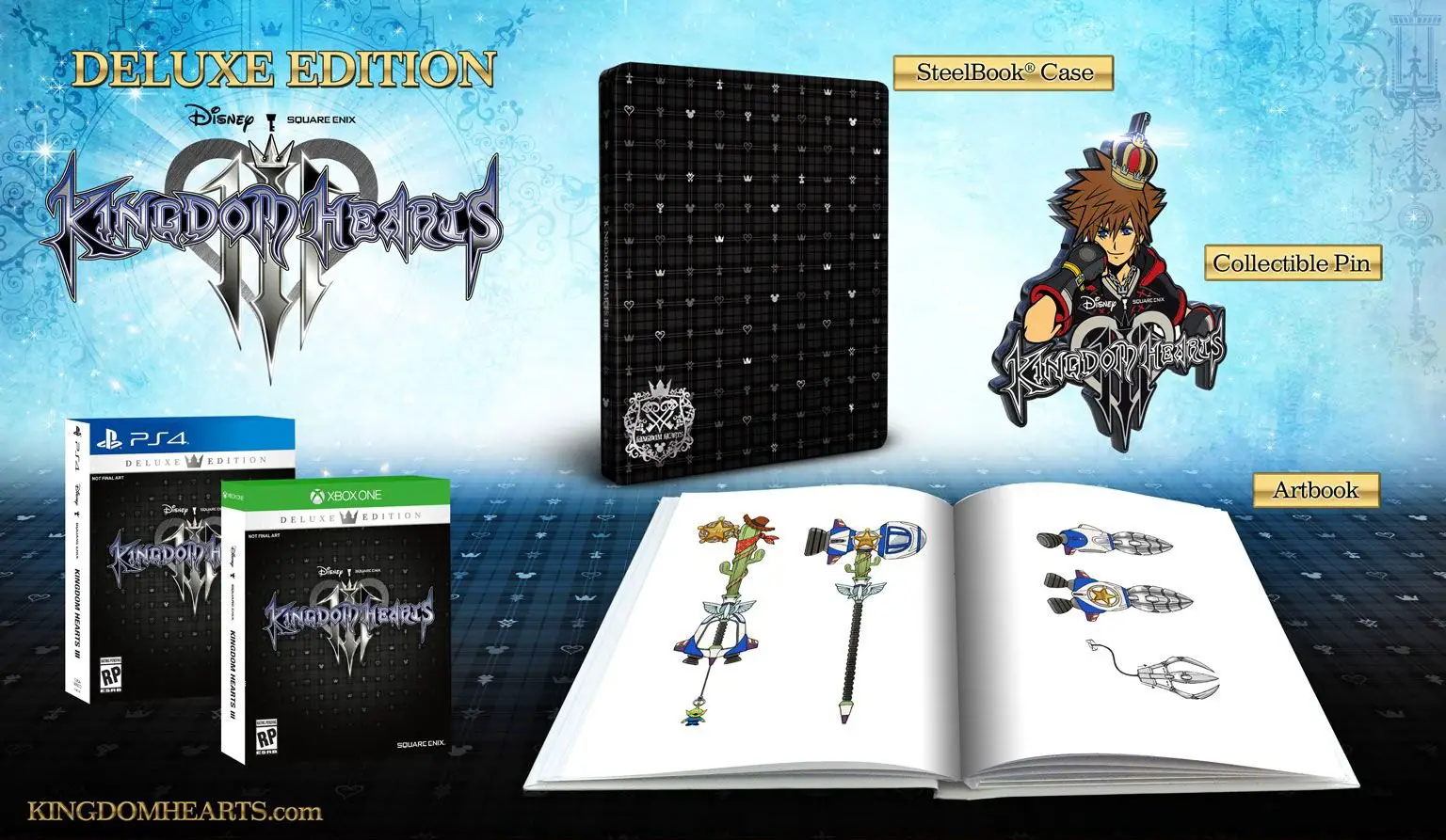 what comes in kingdom hearts iii: deluxe edition
