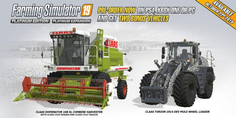 Farming Simulator 19 Platinum Edition Pre Order Bonuses