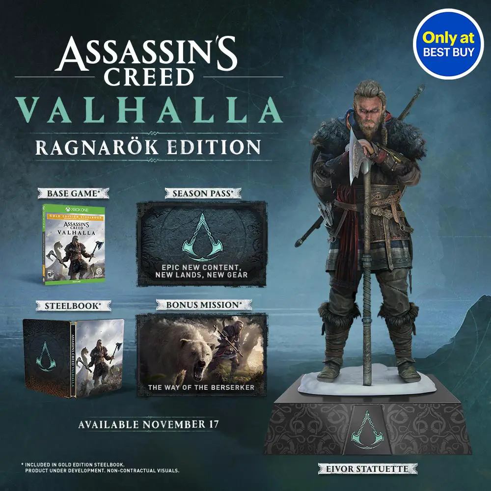 The Ragnarok Edition bundles the Gold SteelBook Edition - Assassin’s Creed Valhalla...